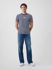 Dungi bleumarin - Gap Everyday Soft Mini Logo Short Sleeve T-Shirt - Imaginea 3 din 4