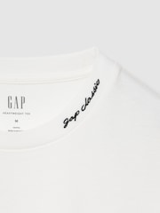 Gap White Heavyweight Logo Relaxed Short Sleeve T-Shirt - Image 2 of 2