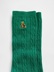 Gap Green Brannan Bear Cable-Knit Crew Socks - Image 2 of 2