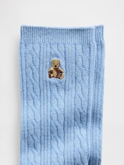 Gap Blue Brannan Bear Cable-Knit Crew Socks - Image 2 of 2