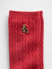 Gap Red Brannan Bear Cable-Knit Crew Socks - Image 2 of 2