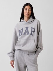 Pelēks - Gap VintageSoft NAP Logo Hoodie - Attēls 4 no 6