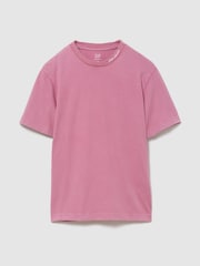 Gap Pink Heavyweight Logo Relaxed Short Sleeve T-Shirt - Image 1 of 2