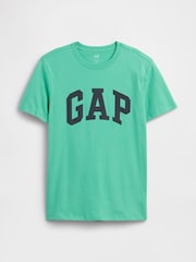 Vivid Green - Miękka koszulka Gap Everyday z logo - Obraz 4 z 5