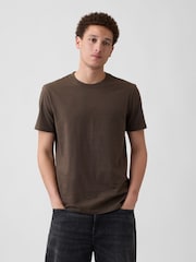 Gap Brown Everyday Soft Crew Neck Short Sleeve T-Shirt - Image 1 of 5