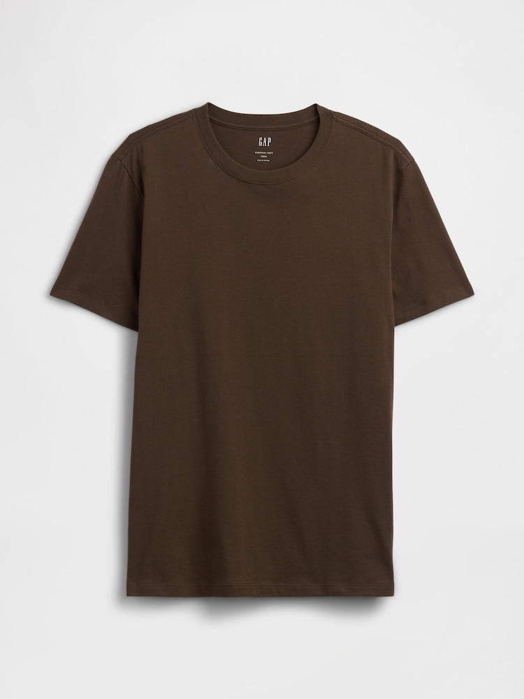 Gap Brown Everyday Soft Crew Neck Short Sleeve T-Shirt - Image 5 of 5