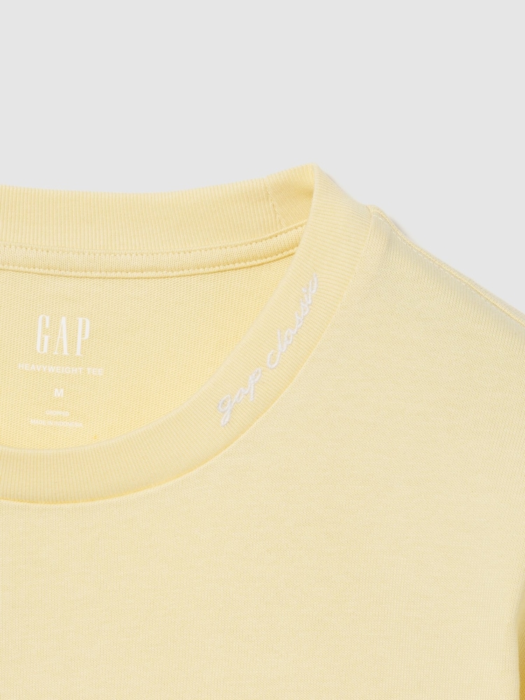 Gap Yellow Heavyweight Logo Relaxed Short Sleeve T-Shirt - Image 2 of 2 Gap Yellow Heavyweight Logo Relaxed Short Sleeve T-Shirt - Image 2 of 2