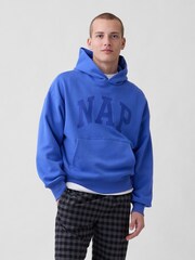 Zils - Gap VintageSoft NAP Logo Hoodie - Attēls 3 no 6