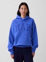 Zils - Gap VintageSoft NAP Logo Hoodie - Attēls 4 no 6