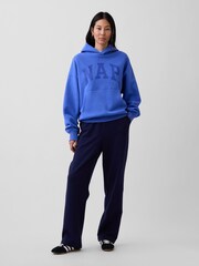 Zils - Gap VintageSoft NAP Logo Hoodie - Attēls 5 no 6