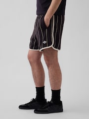 Gap x OuiGap Black Stripe Vintage Soft French Terry Sweat Shorts - Image 2 of 3