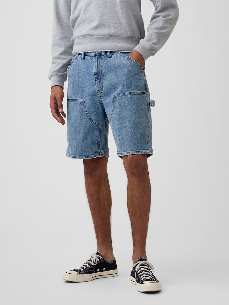 Lavado medio - Gap 9 inch Denim Carpenter Shorts - Imagen 1 de 6