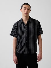 Gap Black Seersucker Holiday Shirt - Image 1 of 4