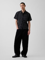 Gap Black Seersucker Holiday Shirt - Image 3 of 4