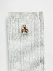 Gap Grey Brannan Bear Cable-Knit Crew Socks - Image 2 of 2
