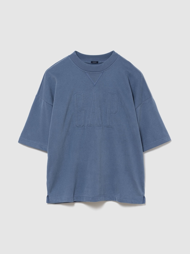 Niebieski - Gap VintageSoft French Terry Oversized Logo Short Sleeve Sweatshirt - Obraz 1 z 2 Niebieski - Gap VintageSoft French Terry Oversized Logo Short Sleeve Sweatshirt - Obraz 1 z 2