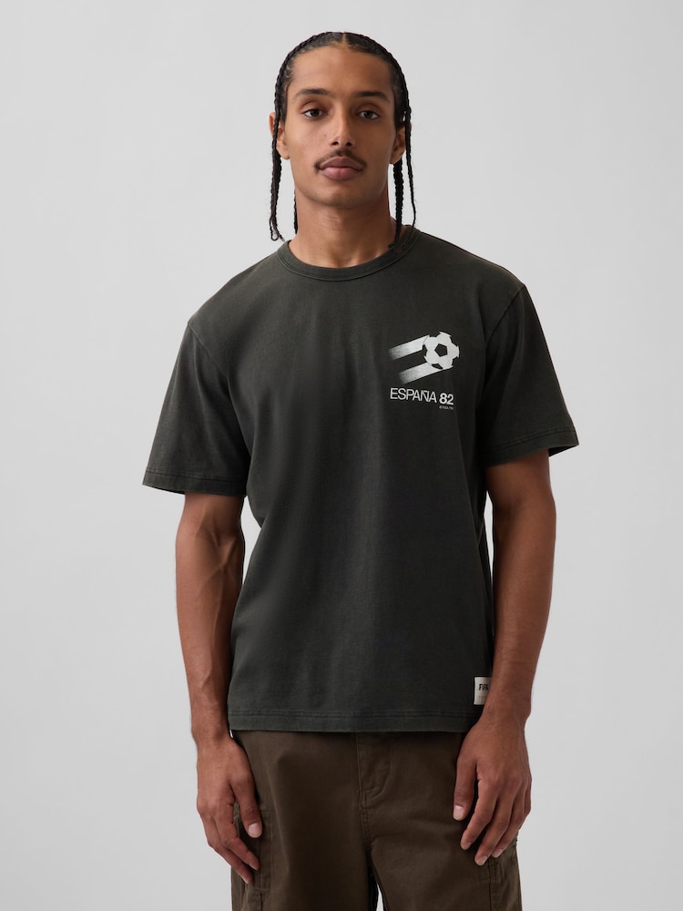 Gap Black Spain FIFA WORLD CUP™ Relaxed Graphic Short Sleeve T-Shirt - Image 1 of 5 Gap Black Spain FIFA WORLD CUP™ Relaxed Graphic Short Sleeve T-Shirt - Image 1 of 5