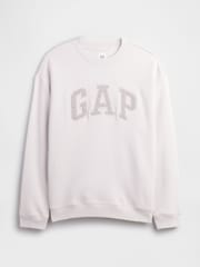 Hvid/grå - Gap Afslappet Logo Sweatshirt - Billede 2 af 2