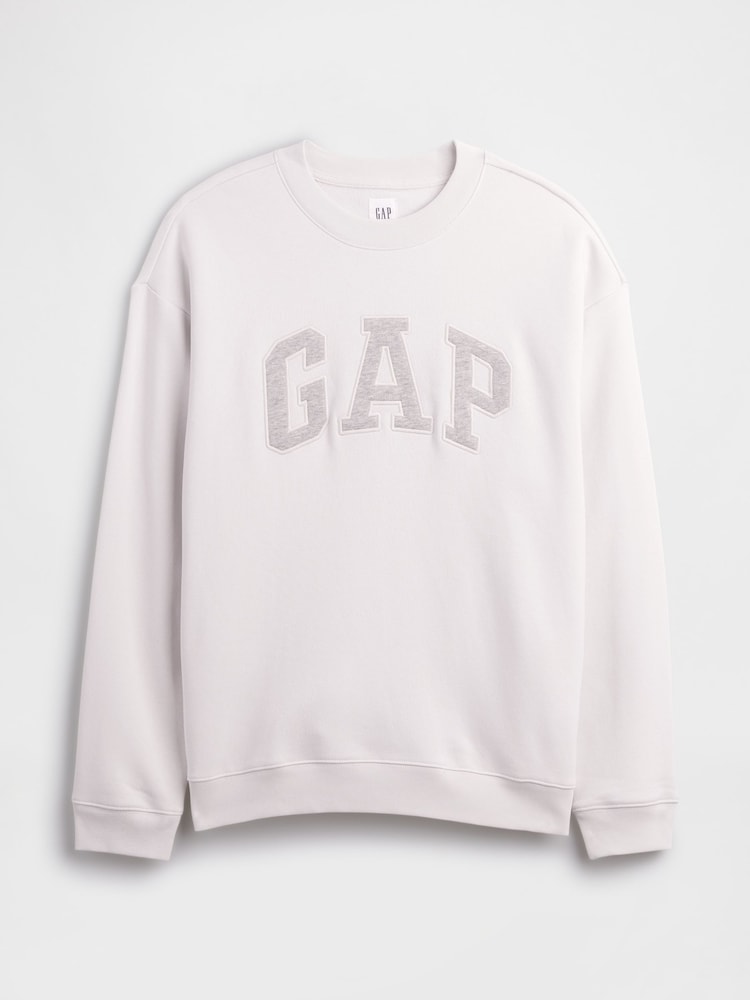 Hvid/grå - Gap Afslappet Logo Sweatshirt - Billede 2 af 2