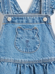 Gap Medium Wash Bear Pocket Denim Pinafore Dress (6mths-5yrs) - Image 4 of 4
