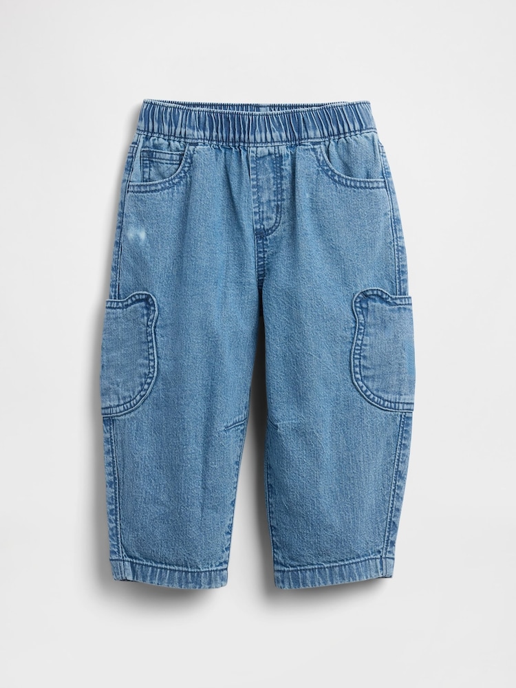 Gap Brannan Bear Pocket Pull-On Barrel Jeans (6mths-5yrs) - Imagen 2 de 4