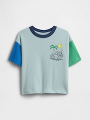 Gap Light Grey Oversized Graphic T-Shirt (6mths-5yrs) - Image 1 of 2