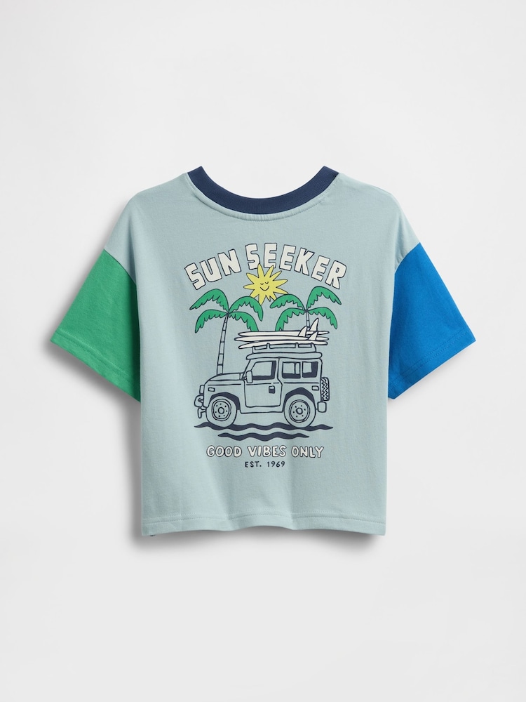 Gap Light Grey Oversized Graphic T-Shirt (6mths-5yrs) - Image 2 of 2