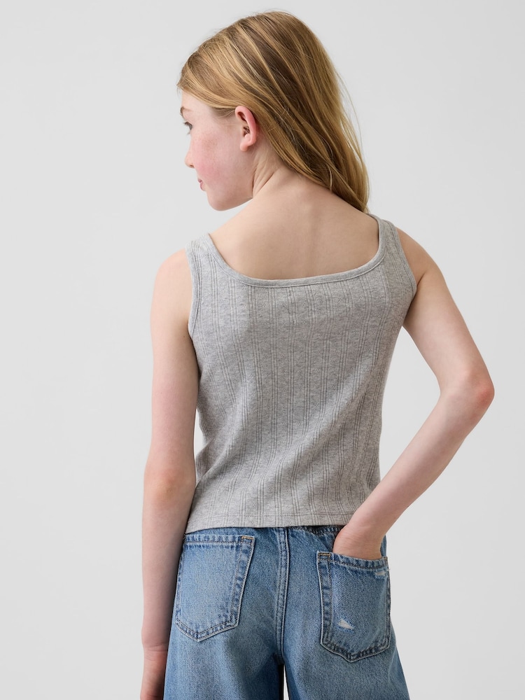 Gris - Gap Pointelle Vest (4-13yrs) - Imagen 2 de 4
