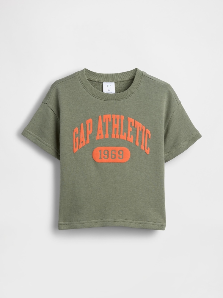 Zielony - Bluza Gap z tkaniny frotte z krótkim rękawem (6 mies. – 5 lat) - Obraz 1 z 3 Zielony - Bluza Gap z tkaniny frotte z krótkim rękawem (6 mies. – 5 lat) - Obraz 1 z 3