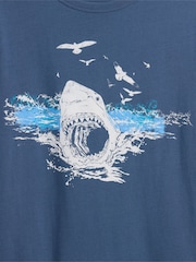Gap Blue Shark Graphic Short Sleeve T-Shirt (4-13yrs) - Image 3 of 3