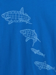 Blue Shark Graphic Short Sleeve T-Shirt (4-13yrs) - Image 3 of 3