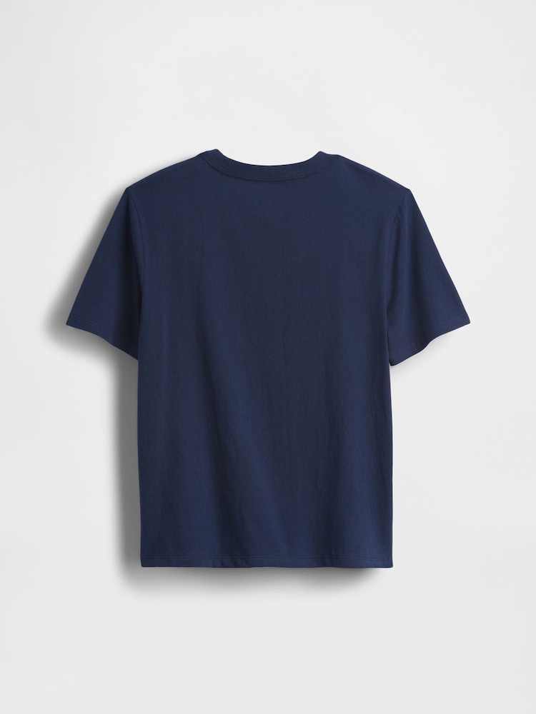 Navy Basketbal Graphic Short Sleeve T-Shirt (4-13yrs) - Image 2 of 3