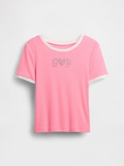 Gap Pink Ringer Graphic Short Sleeve T-Shirt (4-13yrs) - Image 3 of 4