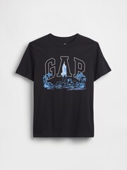 Gap Black Rocket Graphic Short Sleeve T-Shirt (4-13yrs) - Image 1 of 3