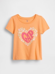 Gap Orange Graphic Short Sleeve T-Shirt (6mths-5yrs) - Image 1 of 3