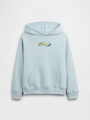 Gap Blue Surf Relaxed Graphic Hoodie (4-13yrs) - Image 1 of 3