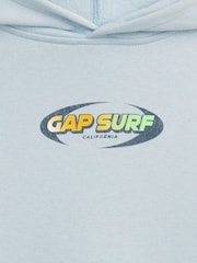 Gap Blue Surf Relaxed Graphic Hoodie (4-13yrs) - Image 3 of 3