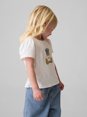 Gap Cream Brannan Bear Puff-Sleeve T-Shirt (6mths-5yrs) - Image 1 of 4