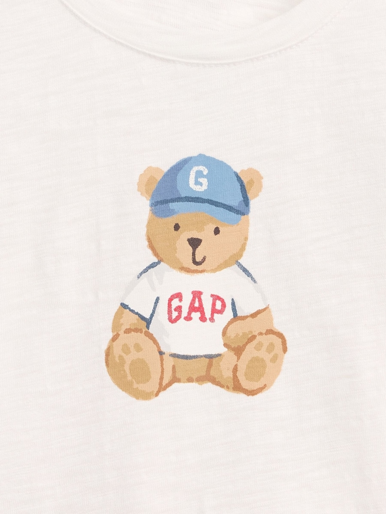 Gap Cream Brannan Bear Puff-Sleeve T-Shirt (6mths-5yrs) - Image 4 of 4