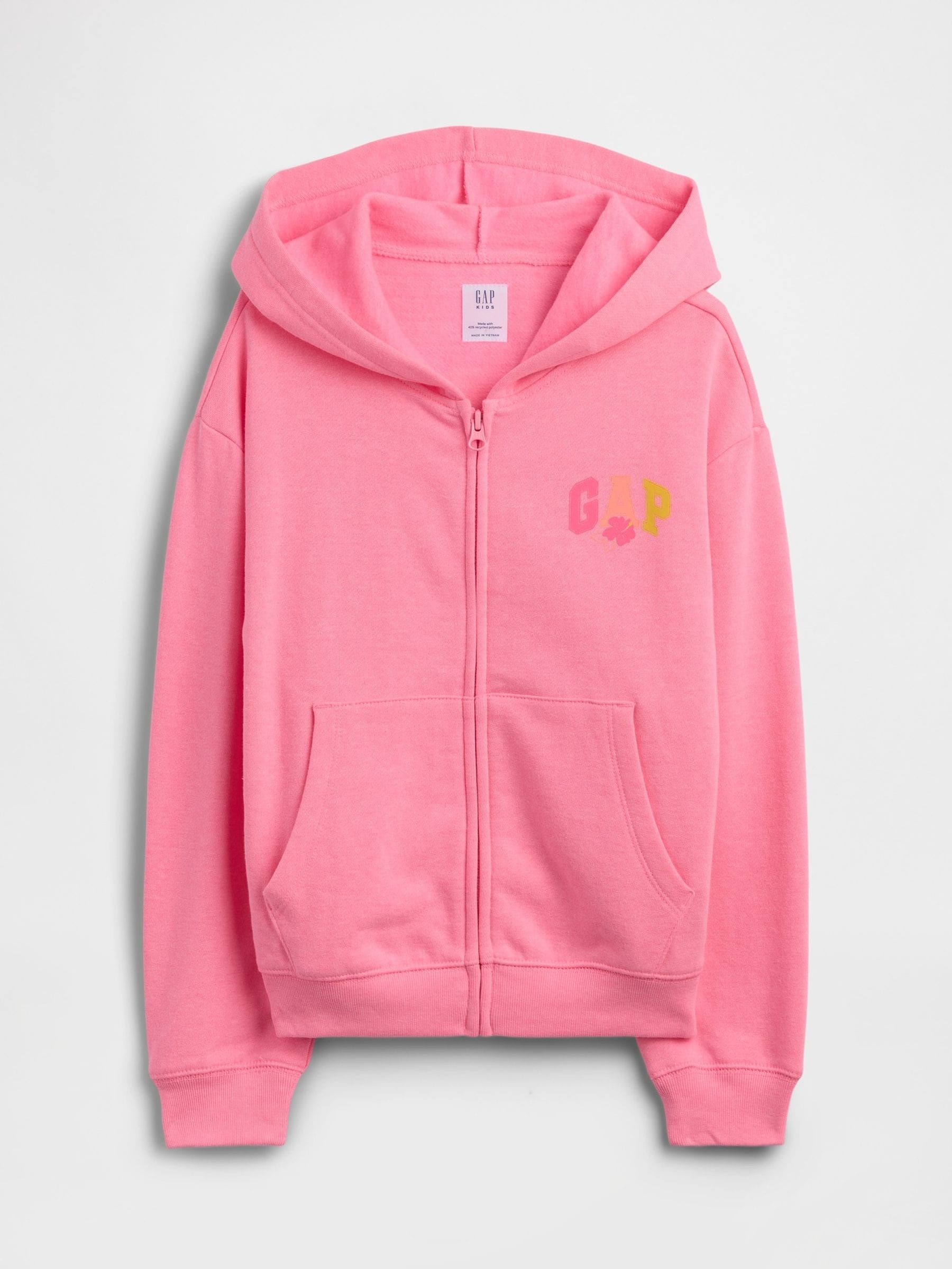 【pink hawaii】 Buy Gap Hawaiian Pink Relaxed Logo Zip Hoodie (4-13yrs) from Next