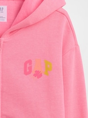 Gap Pink Relaxed Logo Zip Hoodie (4-13yrs) - Image 3 of 3
