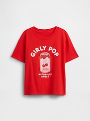 Gap Red Oversized Graphic T-Shirt (4-13yrs) - Image 1 of 3