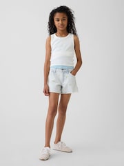 Gap Light Wash Low Rise Stride Embroidered Lemon Denim Shorts (5-13yrs) - Image 3 of 6