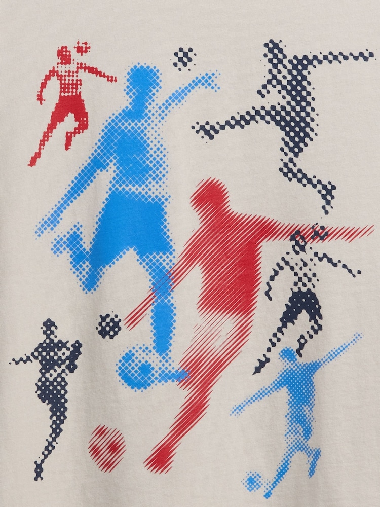 Grey Football Graphic Short Sleeve T-Shirt (4-13yrs) - Image 3 of 3 Grey Football Graphic Short Sleeve T-Shirt (4-13yrs) - Image 3 of 3