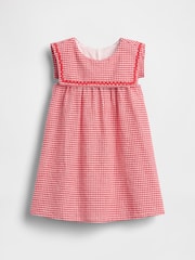 Gap Red Linen-Cotton Gingham Sailor Dress (6mths-5yrs) - Image 2 of 4
