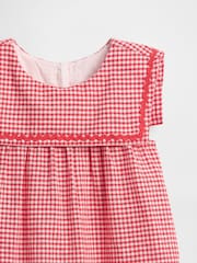 Gap Red Linen-Cotton Gingham Sailor Dress (6mths-5yrs) - Image 4 of 4