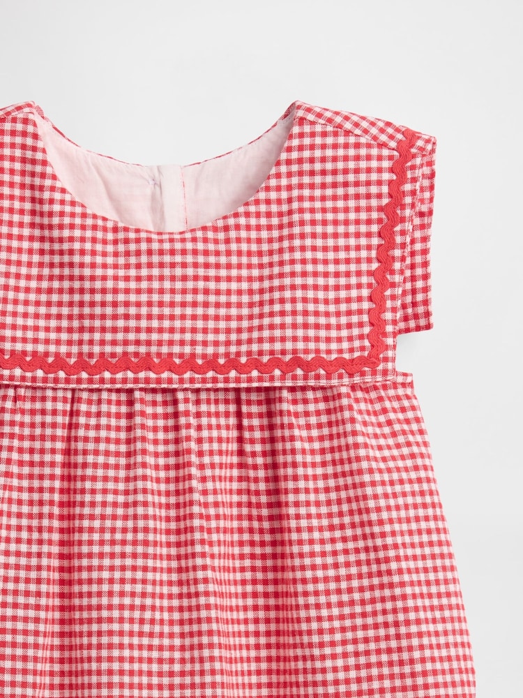 Gap Red Linen-Cotton Gingham Sailor Dress (6mths-5yrs) - Image 4 of 4