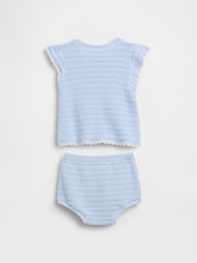 Gap Blue Crochet Stripe Outfit Set (0-24mths) - Image 2 of 3