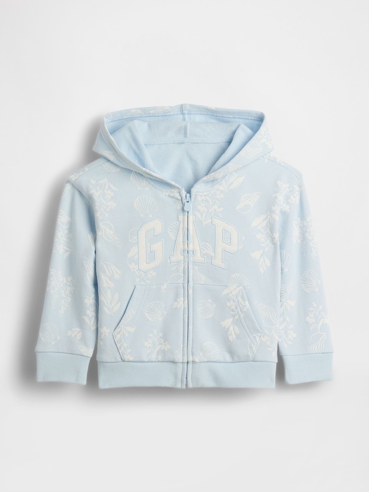 Gap Blue Relaxed Logo French Terry Zip Hoodie (6mths-5yrs) - Image 1 of 3