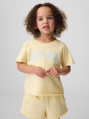 Gap Yellow French Terry Short Sleeve Sweatshirt (6mths-5yrs) - Image 1 of 4